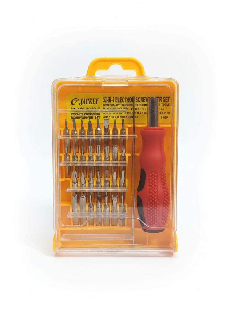32 in 1 Interchangeable Precision Manual Screwdriver Set – Magnetic Repair Tool Kit for Mobile Phones, Motherboards, Laptops, PCs & Mini Electronics - Image 1